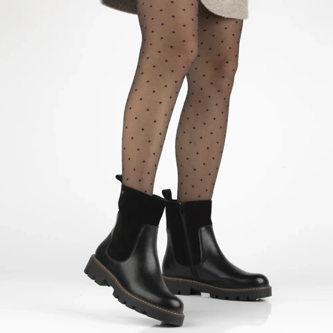 Leather ankle boots Filippo DBT7260/25 BK black