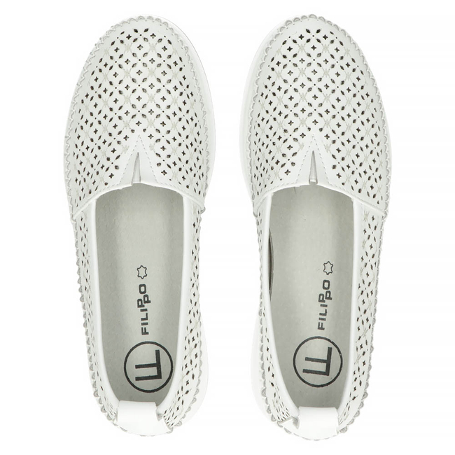 Leather shoes Filippo DP4555/23 WH white