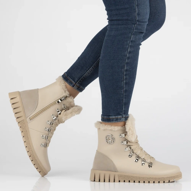 Leather ankle boots Filippo DBT6363/24 BE beige