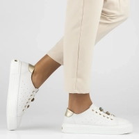 Leather sneakers Filippo DP6854/25 WH white