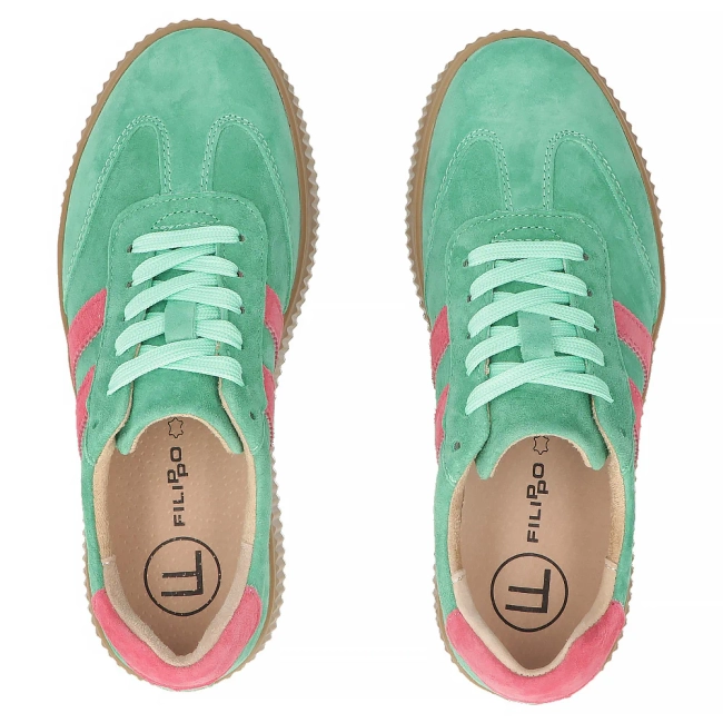 Leather sneakers Filippo DP6776/26 GE FH green