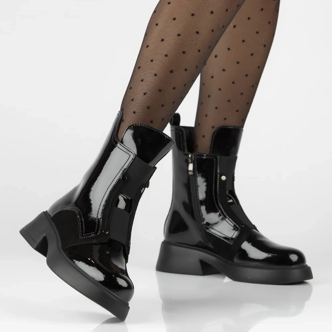 Leather boots Filippo DBT6567/24 BK L black