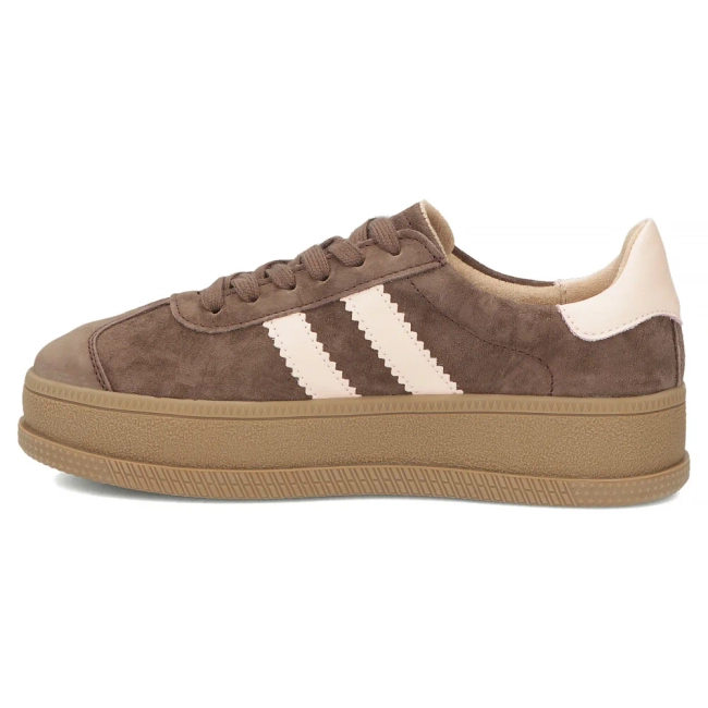 Skórzane sneakersy Filippo DP7995/26 D BR brązowe