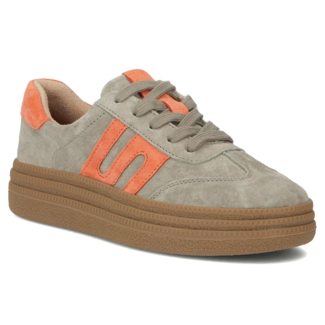 Skórzane sneakersy Filippo DP7114/25 KH szare