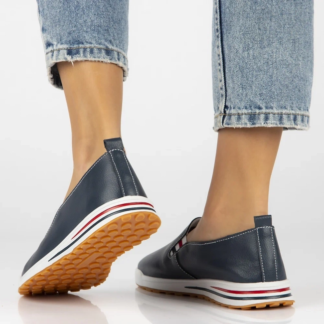 Leather shoes Filippo DP3510/24 NV navy blue