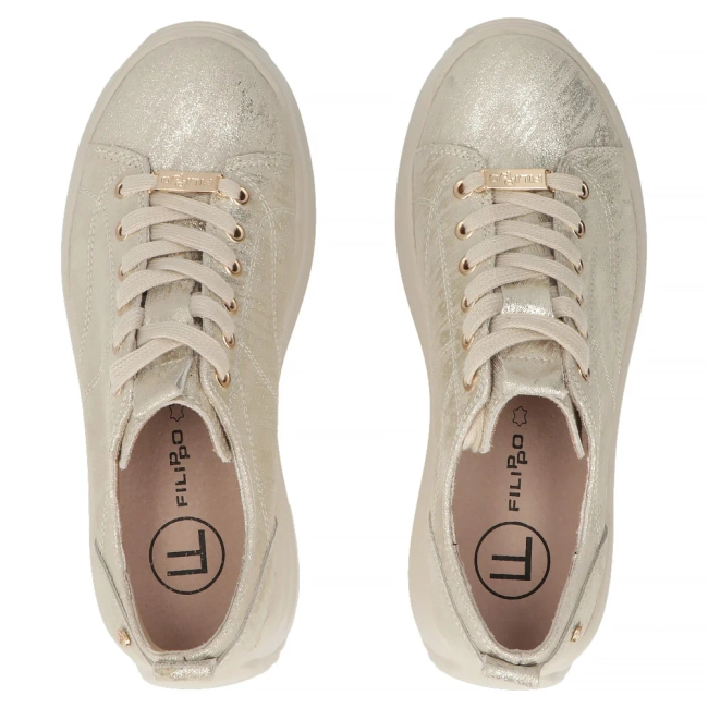 Leather sneakers Filippo DP6795/26 GO gold