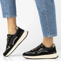 Leather sneakers Filippo DP7103/25 BK black