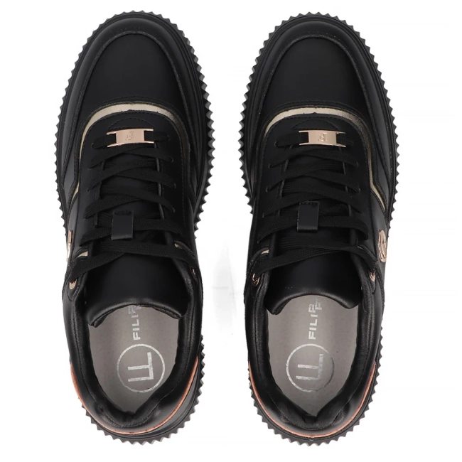 Leather sneakers Filippo DP6727/25 BK black