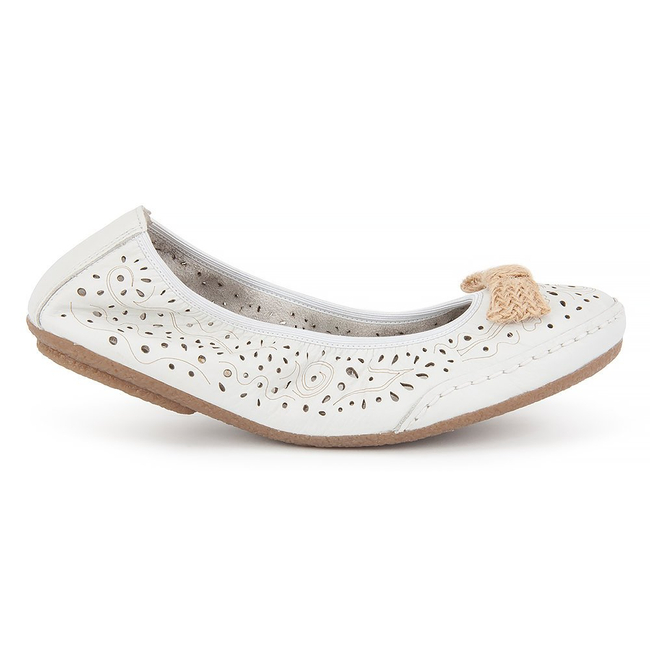 Baleriny Rieker 41456-81 weiss