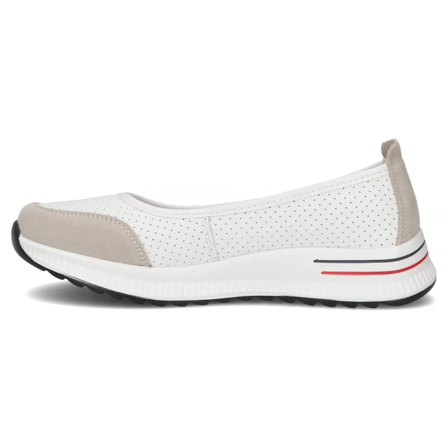 Leather shoes Filippo DP6134/26 WH GR white-grey