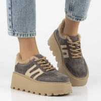 Leather sneakers Filippo DP7110/25 TP Taupe