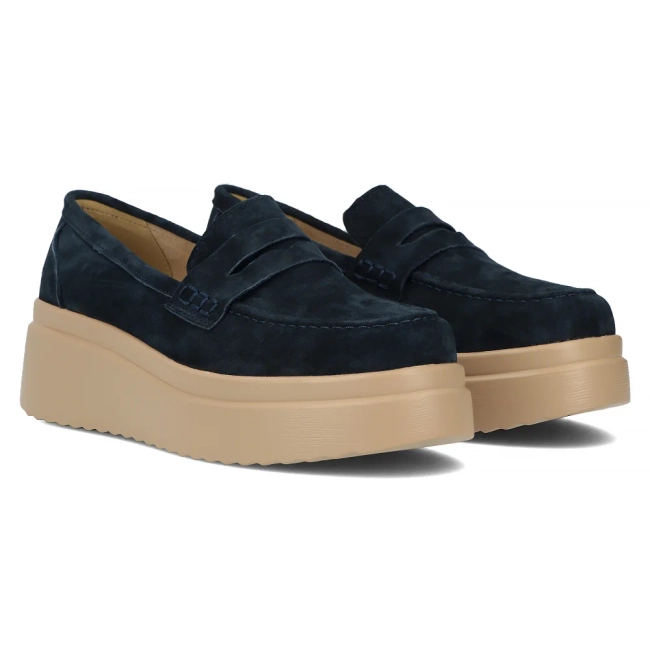 Leather shoes Filippo DP6106/24 NV navy blue
