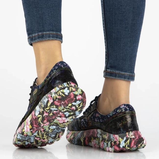 Skórzane sneakersy Laura Vita sofiao 05 niebieskie