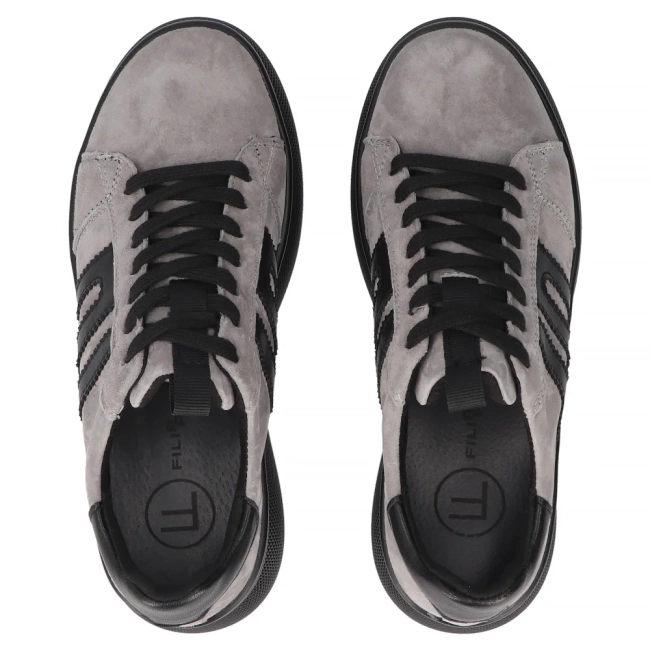 Skórzane sneakersy Filippo DP7175/25 GR szare