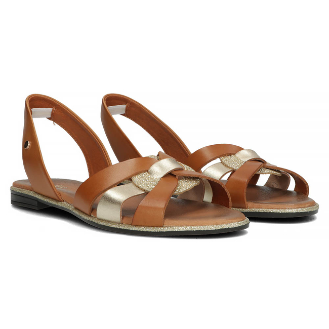 Leather sandals Filippo 40273 brownish gold