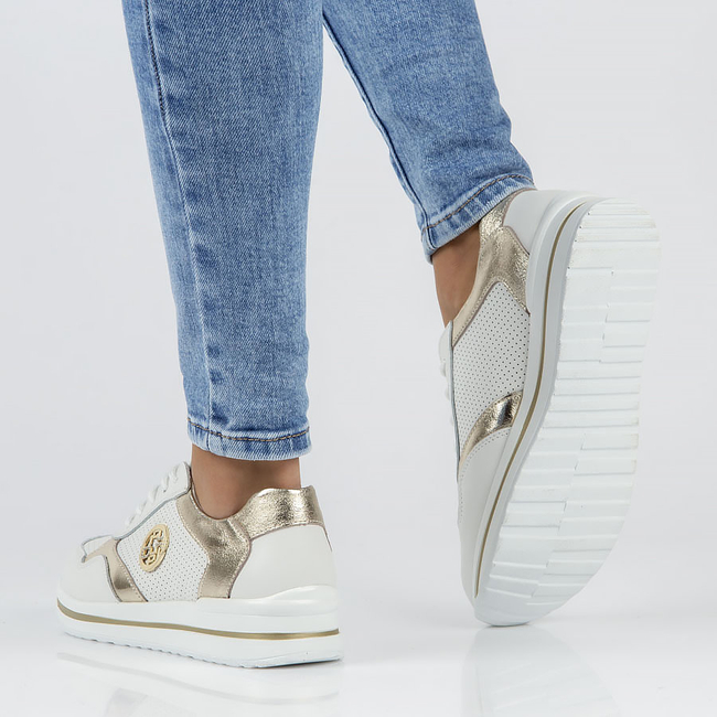 Leather sneakers Filippo DP3544/22 WH white