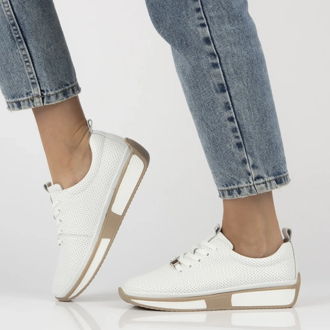 Leather sneakers Filippo DP6740/25 WH white