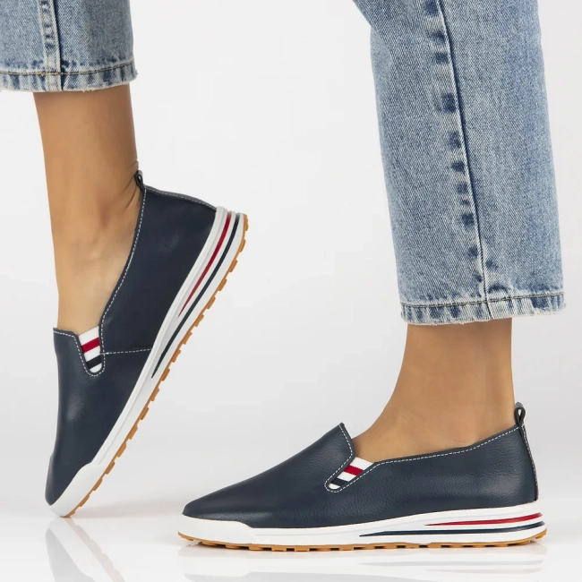 Skórzane półbuty Filippo DP3510/24 NV granatowe