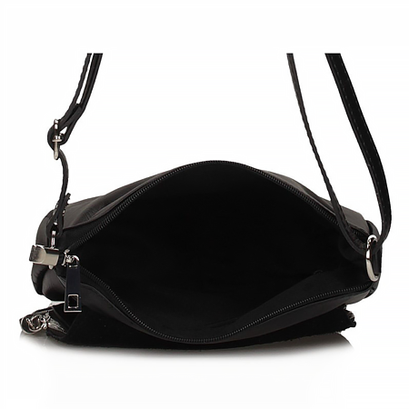 Handbag Toscanio Leather Messenger Bag 1614 black