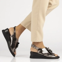 Leather sandals Filippo DS6154/24 GN Gun metal