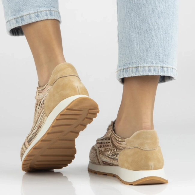 Leather sneakers Filippo DP7720/26 BE beige