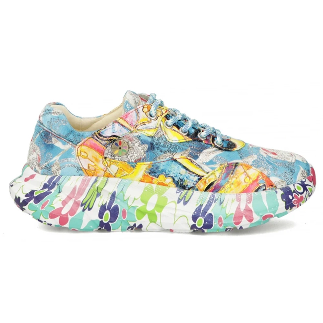 Skórzane sneakersy Laura Vita sofiao 01 niebieskie