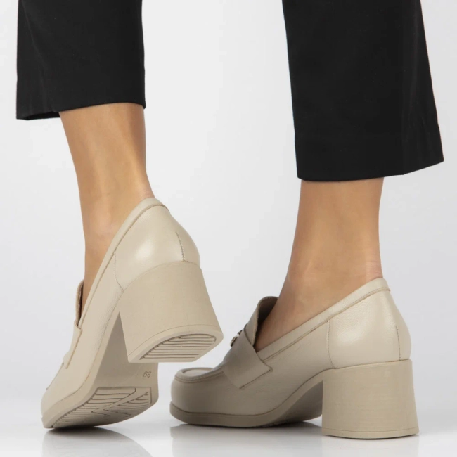 Leather shoes Filippo 20171 taupe