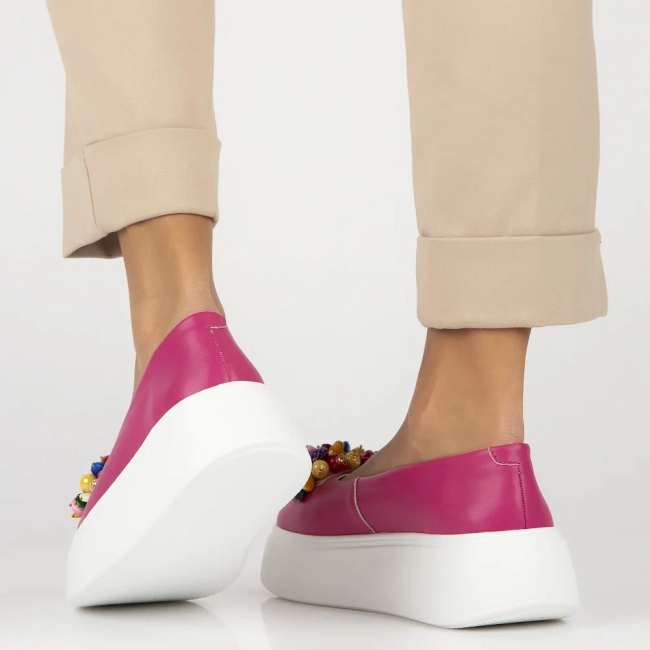 Leather shoes Filippo DP6836/25 FH pink