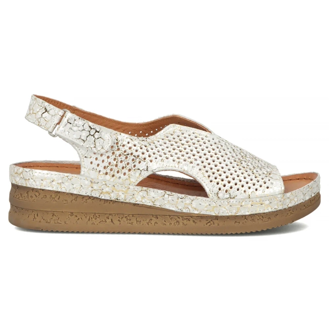 Leather sandals Maciejka L4494-35/00-1 silver