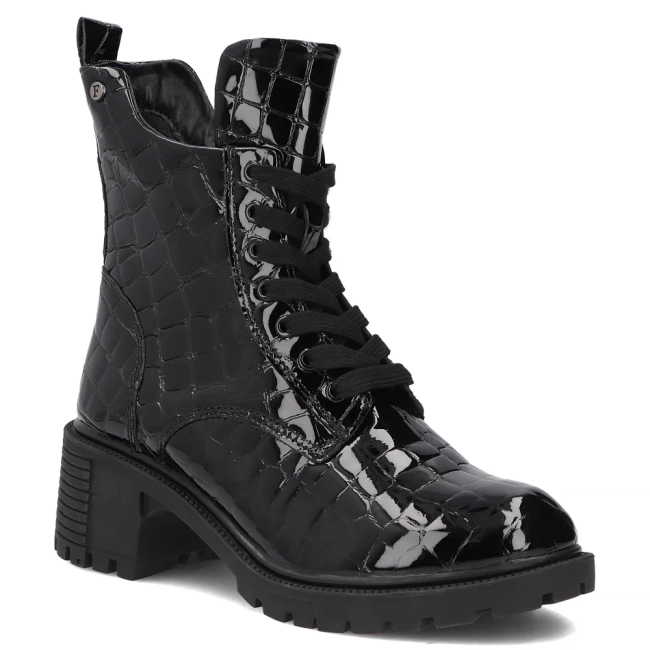 Leather heeled ankle boots Filippo DBT7971/26 BK black