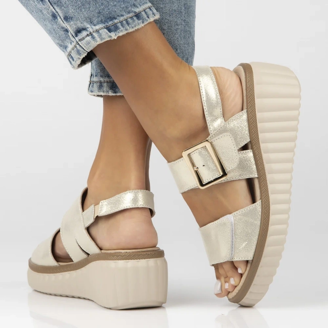 Leather sandals Filippo DS7040/25 GO gold