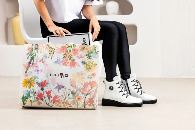 Torba zakupowa Filippo kwiatowa lekkość TZ0479/25 FL