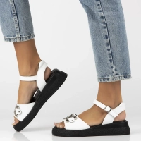 Leather sandals Filippo DS6755/25 WH white