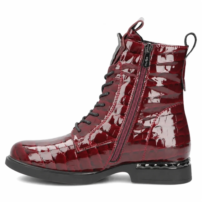 Leather ankle boots Filippo DBT8038/26 BG burgundy