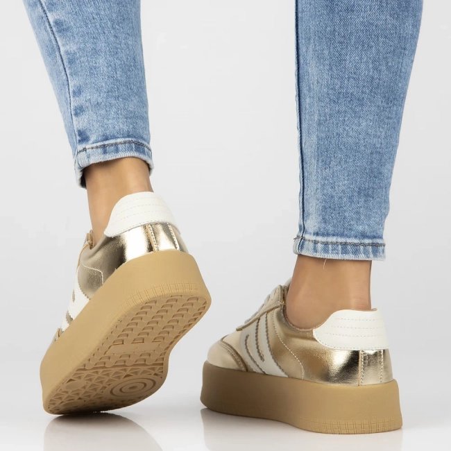 Leather sneakers Filippo DP6994/25 GO gold