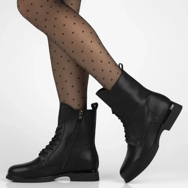 Leather ankle boots Filippo DBT7222/25 BK black