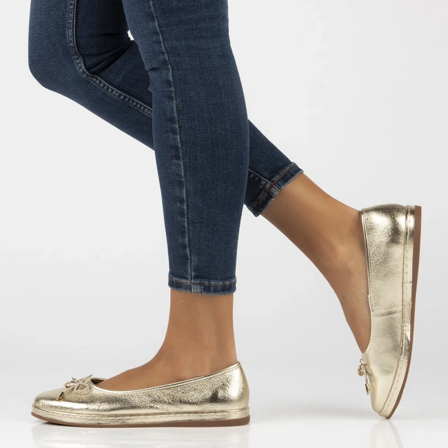 Leather ballerinas Filippo DP6856/25 GO gold