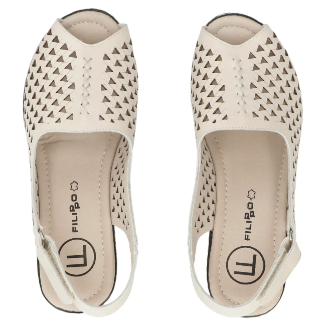 Leather sandals Filippo DS7763/26 BE beige