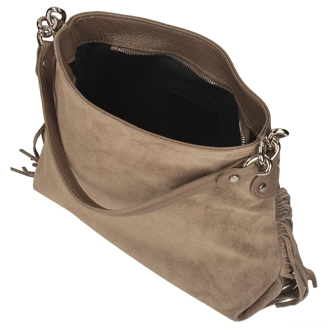 Leather handbag Toscanio G98 beige