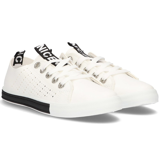 Trampki Filippo DP2288/21 WH BK białe