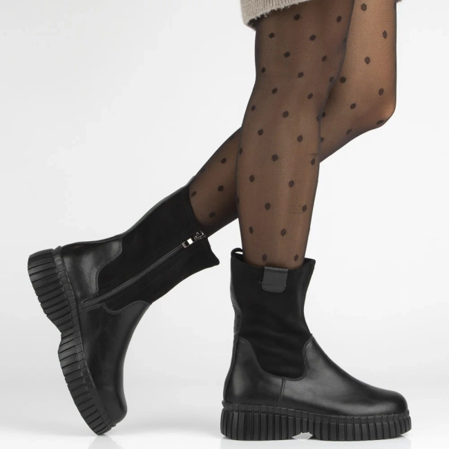 Leather ankle boots Filippo DBT7163/25 BK black