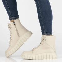 Leather ankle boots DBT6312/24 BE beige