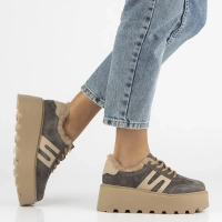 Leather sneakers Filippo DP7110/25 TP Taupe