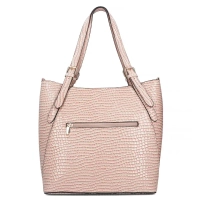 Light pink shopper bag pink croco