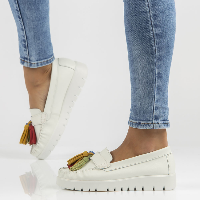 Leather shoes Filippo DP3535/22 WH white