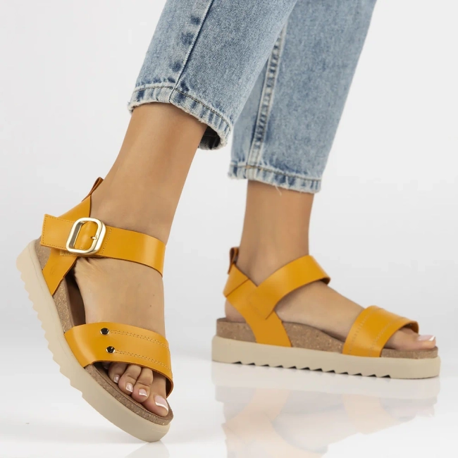 Skórzane sandały Yokono tunez TUNEZ-128 NAP MANGO