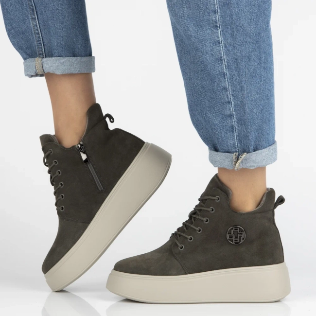 Leather ankle boots Filippo DBT7272/25 GR grey