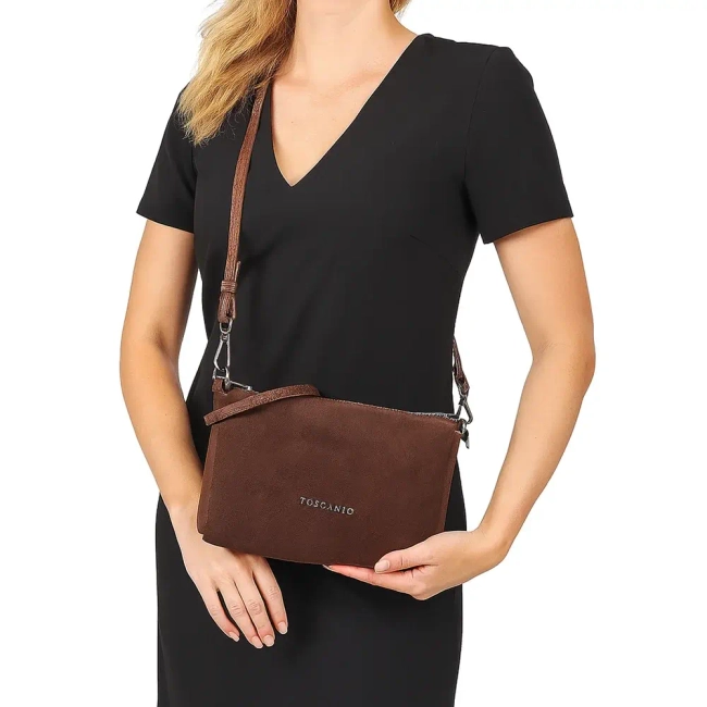 Leather handbag Toscanio G91 brown