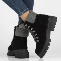 Leather ankle boots Filippo DBT6381/24 BK black