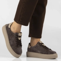 Skórzane sneakersy Filippo DP6119/26 BR BE brązowe